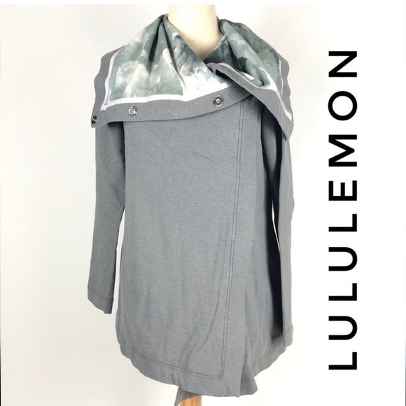 Lululemon Gray Wrap Jacket Savasana Size 6 - Picture 1 of 5